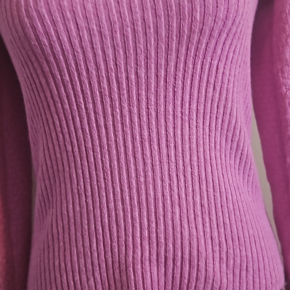 Pink Rose Women's Ribbed Knit Sweater - Pink - Picture 2 of 9